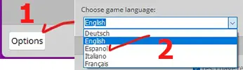 Opciones de idioma GOG